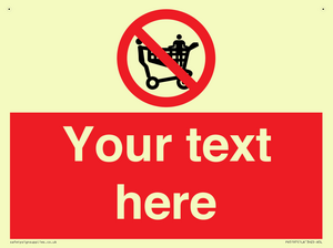 Custom No Climbing on Trolley Sign